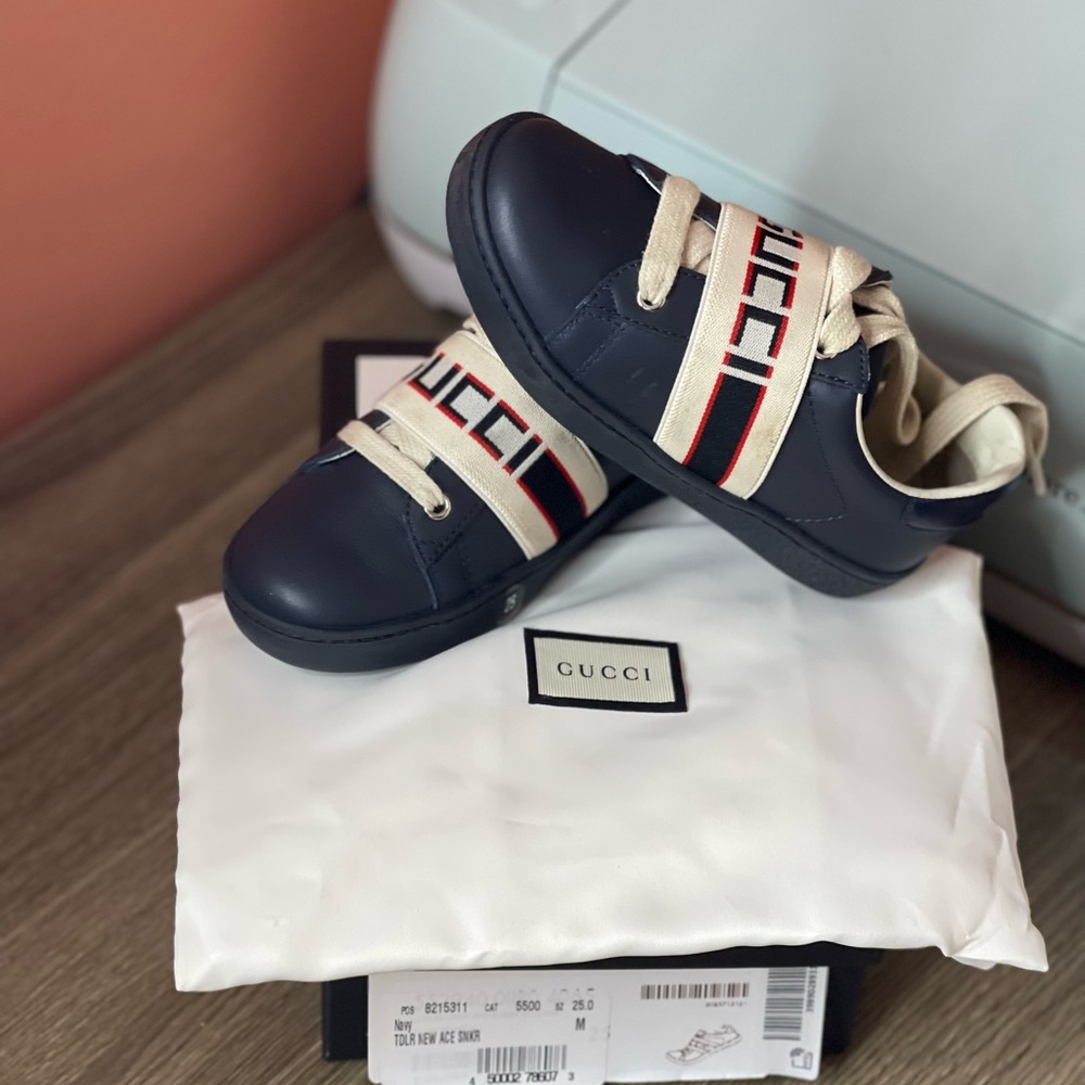 A pair a Gucci shoes